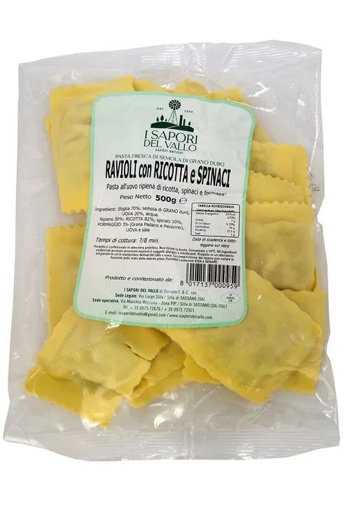 verse ravioli ricotta e spinaci 500 gr